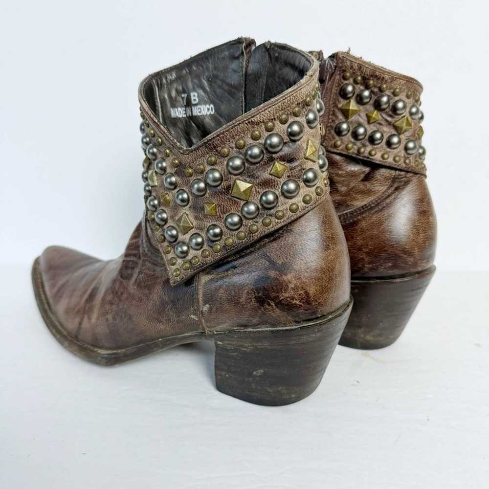 Old Gringo Women's Brown Beaded Block Heel Side Z… - image 7