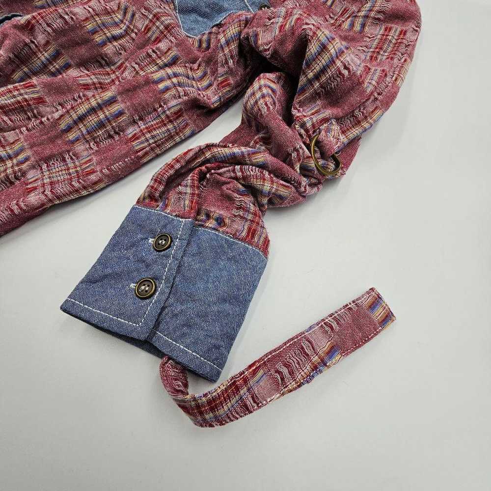 CECIL McBEE 2way Denim x Check Shirt Logo - image 9