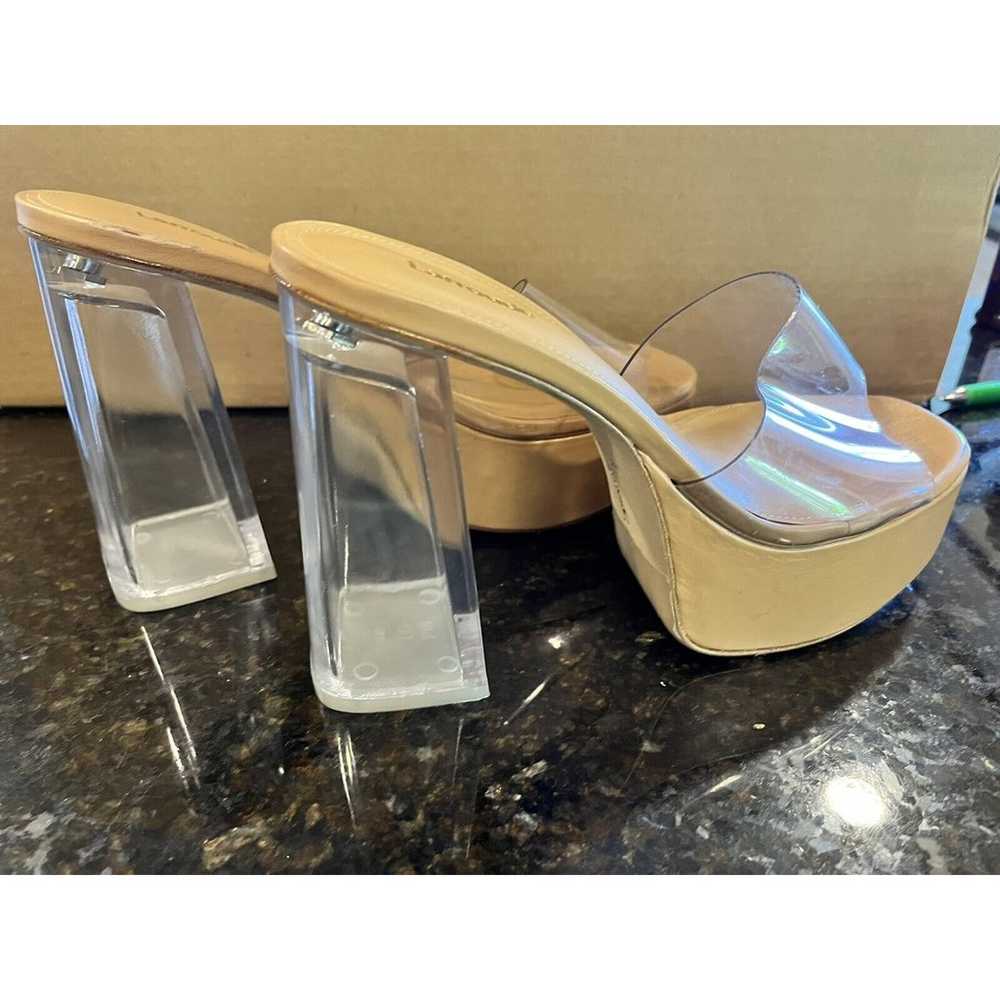 Larroude NWB Dolly Lucite Block Heel Open Toe San… - image 12