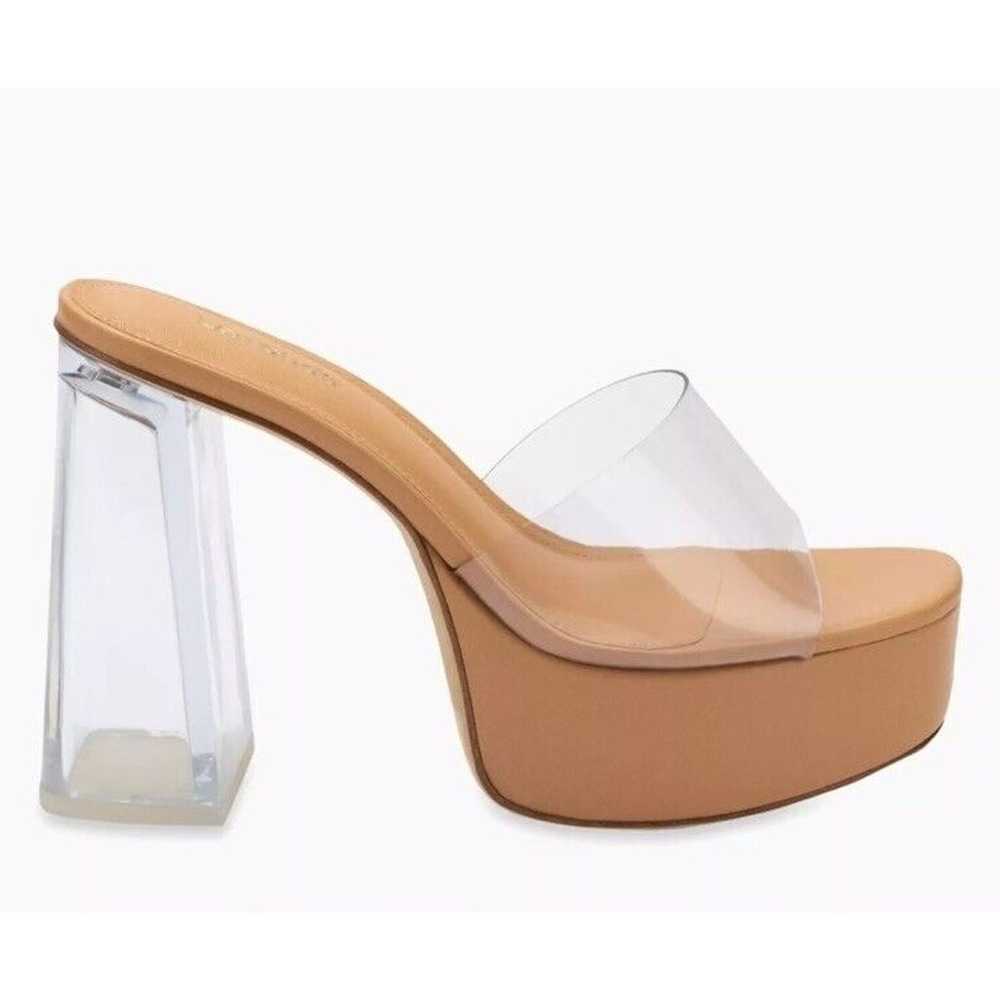 Larroude NWB Dolly Lucite Block Heel Open Toe San… - image 2