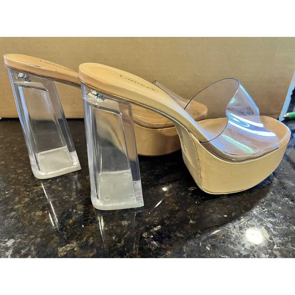 Larroude NWB Dolly Lucite Block Heel Open Toe San… - image 9