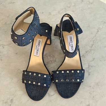 Jimmy Choo Denim Stud Heels size 7.5 NWOB - image 1