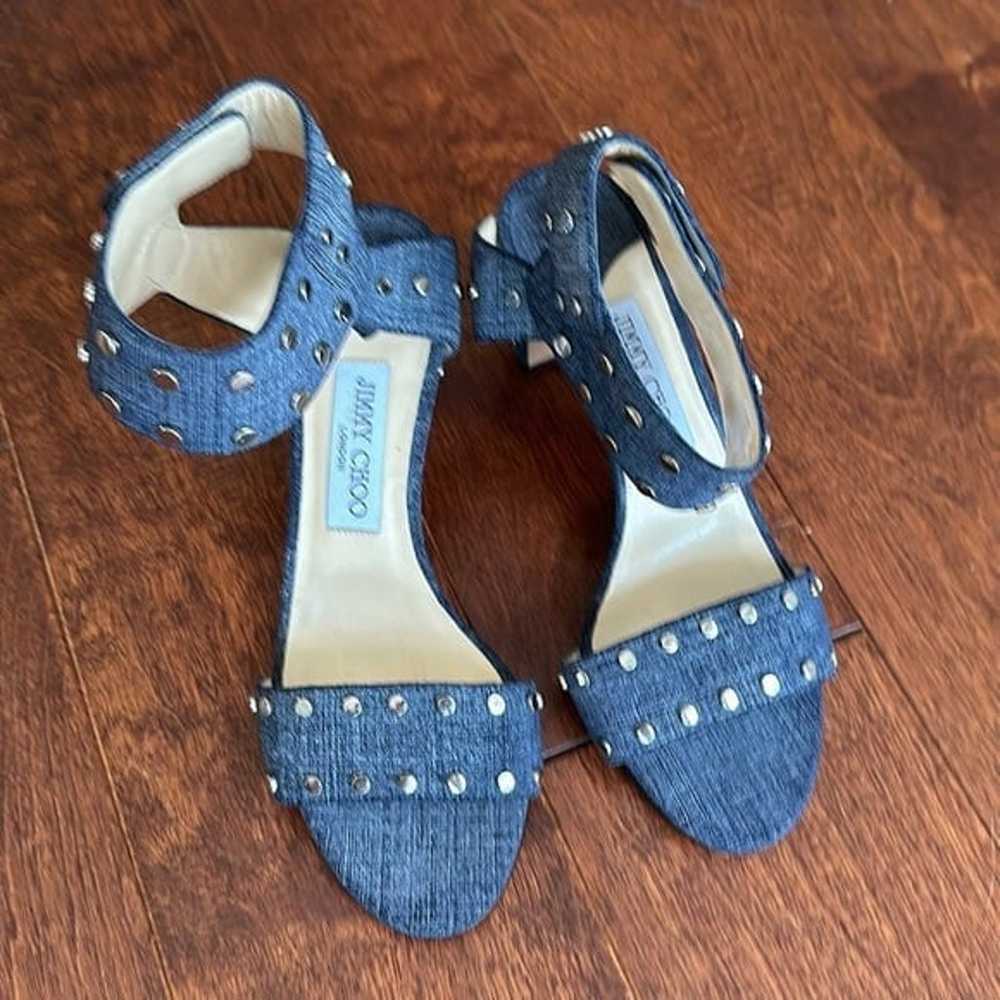 Jimmy Choo Denim Stud Heels size 7.5 NWOB - image 3