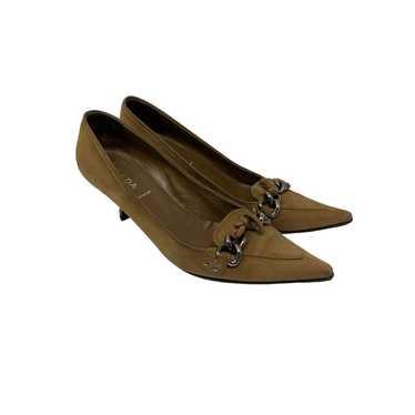 Prada Women's 38.5 US 8.5 Suede Kitten Heel Pumps… - image 1