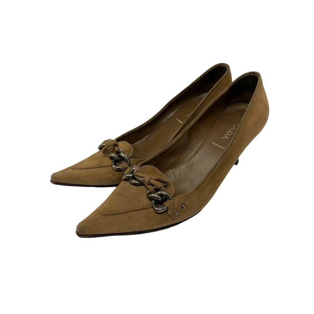 Prada Women's 38.5 US 8.5 Suede Kitten Heel Pumps… - image 2