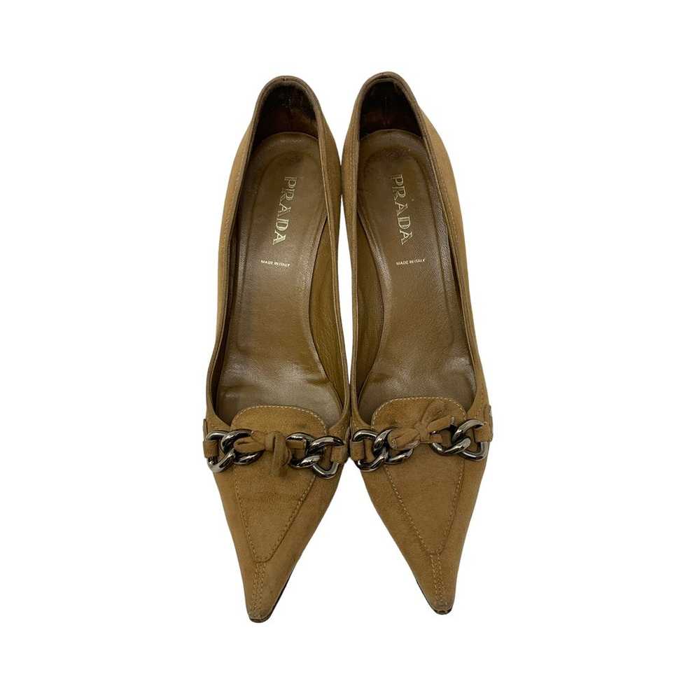 Prada Women's 38.5 US 8.5 Suede Kitten Heel Pumps… - image 3