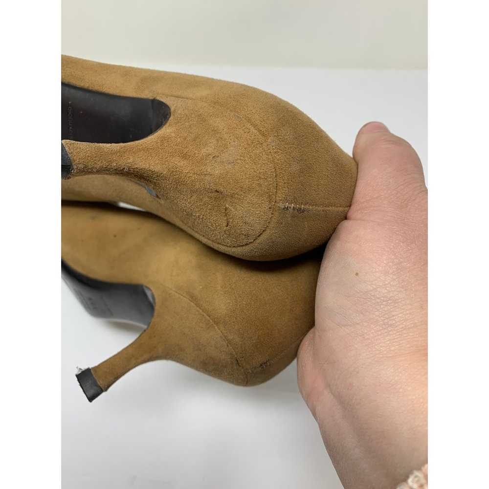 Prada Women's 38.5 US 8.5 Suede Kitten Heel Pumps… - image 6