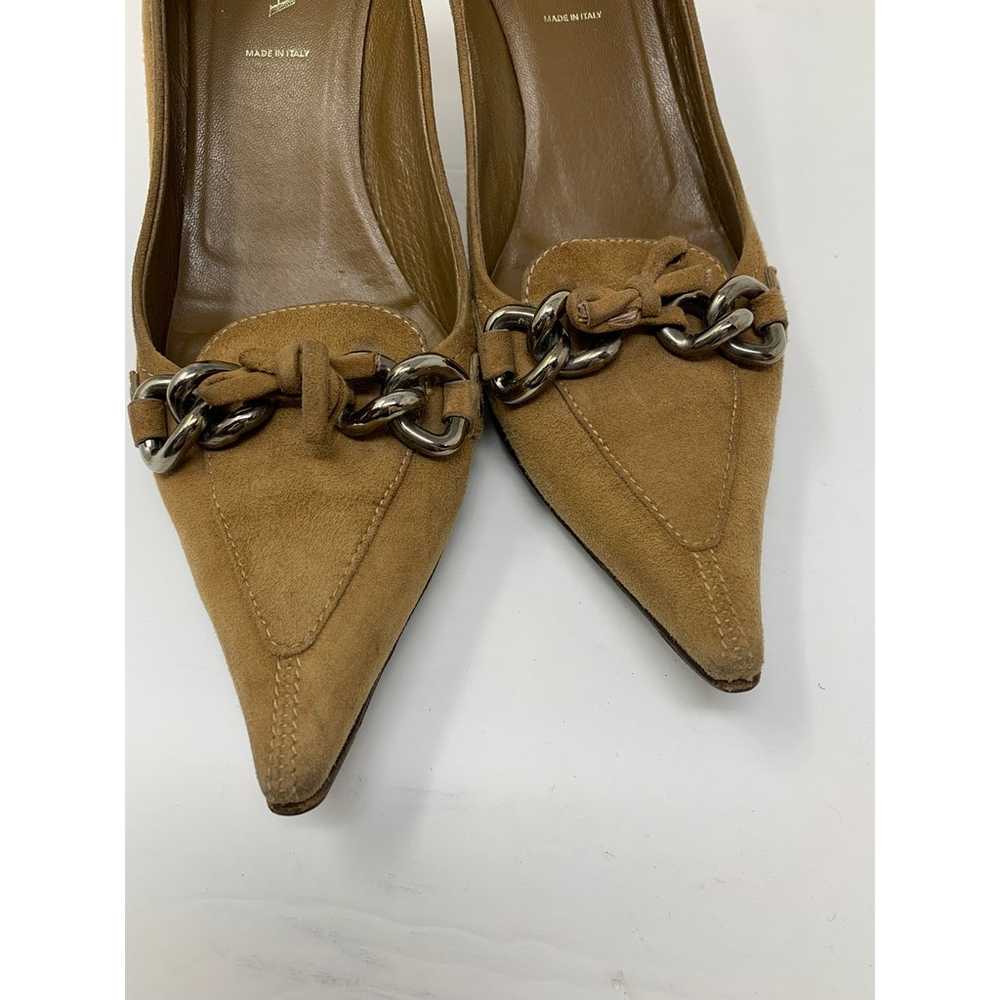 Prada Women's 38.5 US 8.5 Suede Kitten Heel Pumps… - image 9