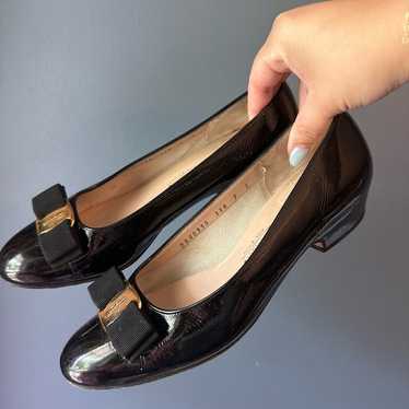 Salvatore Ferragamo Vara Pump Black Patent