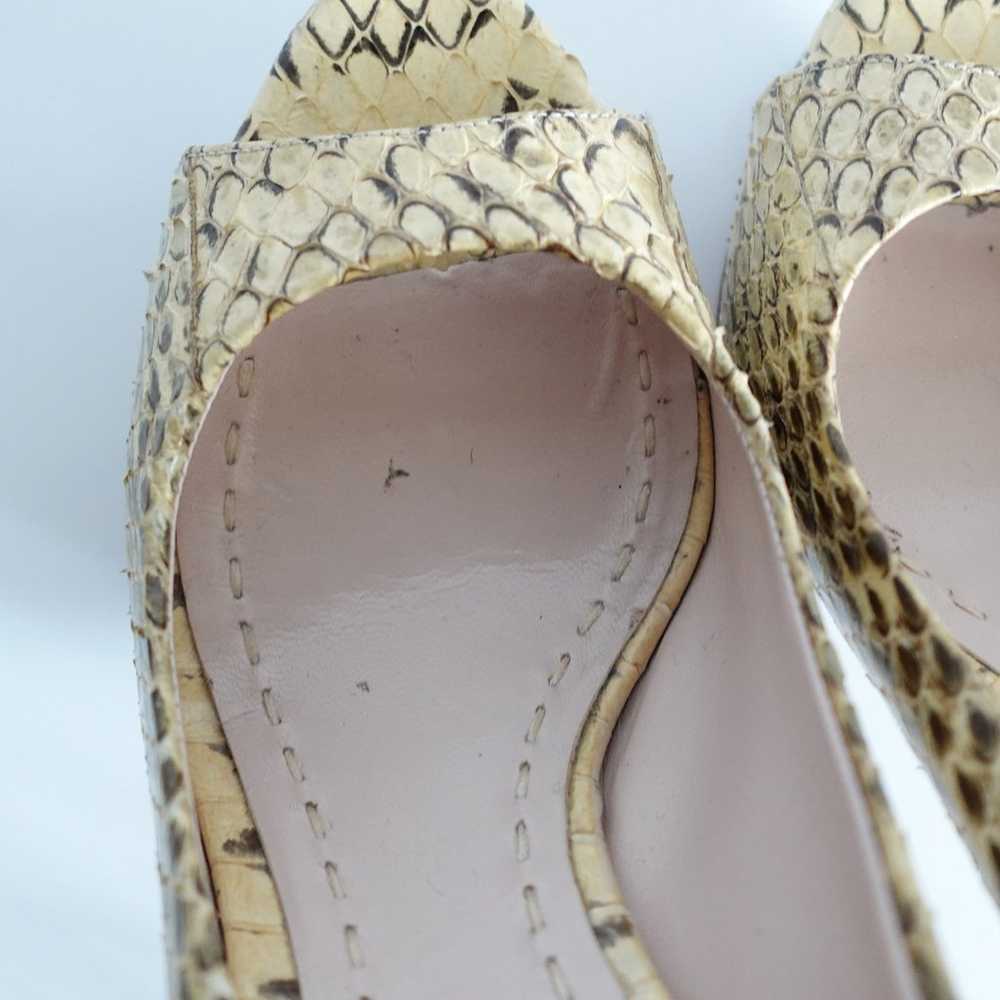 Miu Miu Python Snakeskin Peep Toe Platform High H… - image 11