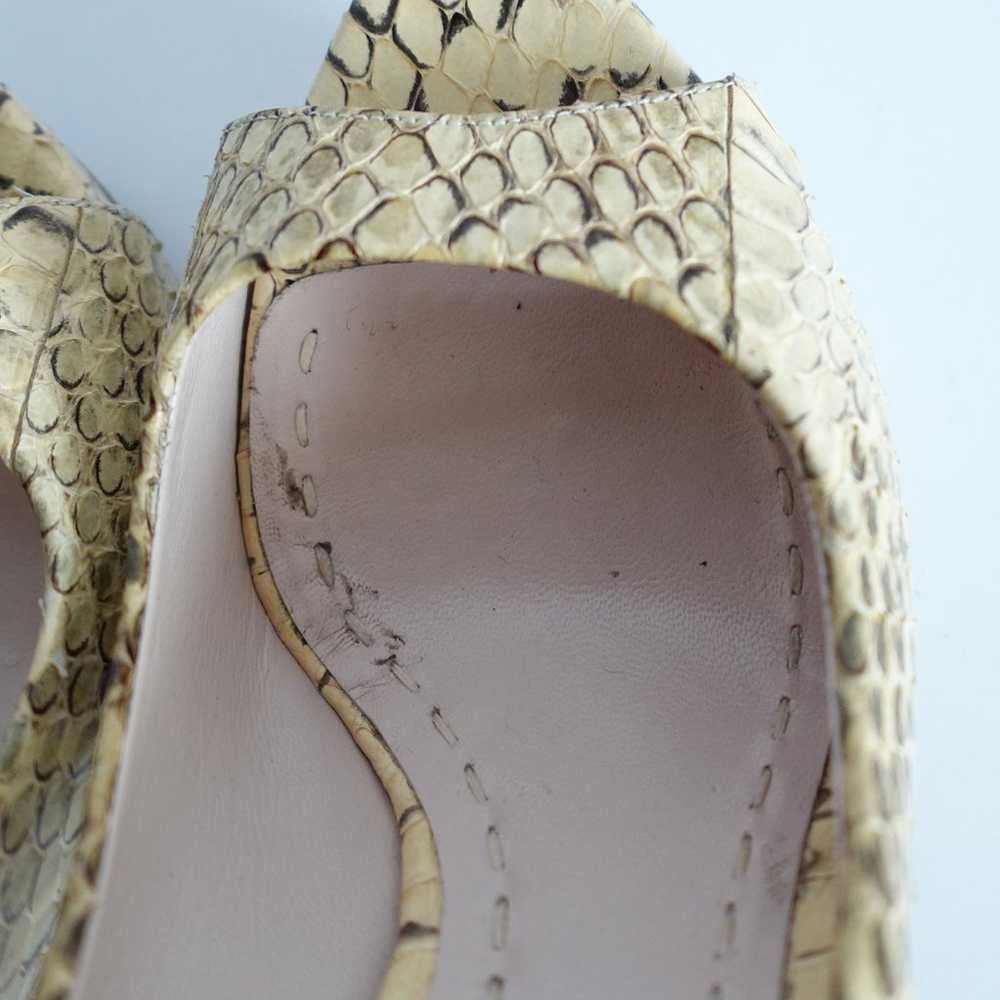 Miu Miu Python Snakeskin Peep Toe Platform High H… - image 12