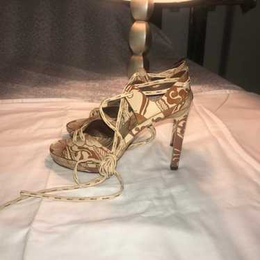 Gucci high heels sandals with lace up beautiful b… - image 1