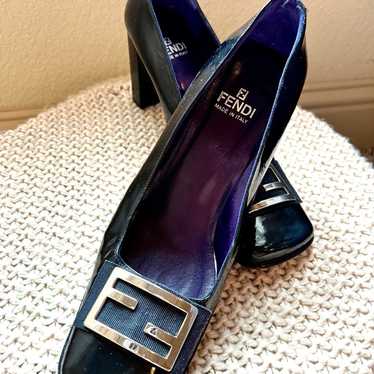 FENDI black patent leather pumps