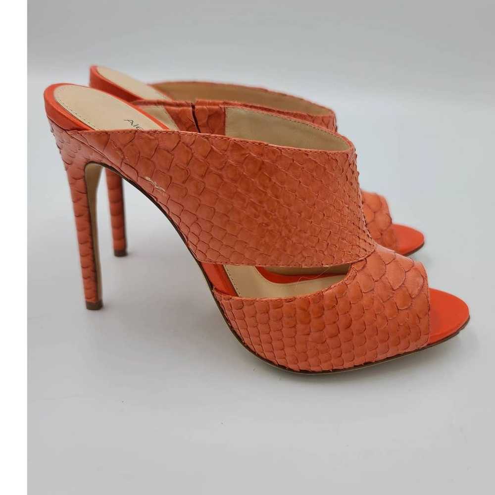 Alexandre Birman Heeled Snakeskin Mules - image 3