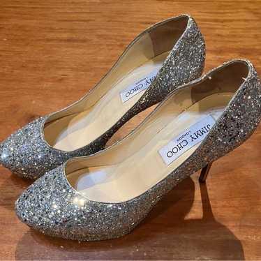 JIMMY CHOO Glitter Lame Pumps