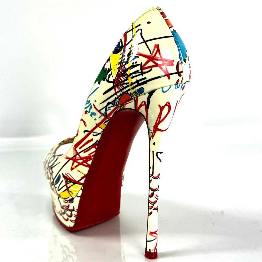 Christian Louboutin Pumps, Pin Heel, Enamel, Mult… - image 11