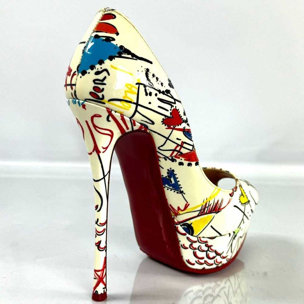 Christian Louboutin Pumps, Pin Heel, Enamel, Mult… - image 12