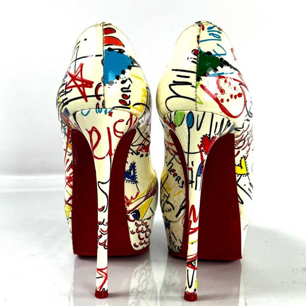 Christian Louboutin Pumps, Pin Heel, Enamel, Mult… - image 4