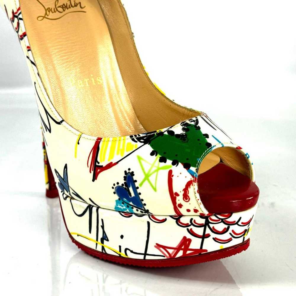 Christian Louboutin Pumps, Pin Heel, Enamel, Mult… - image 5