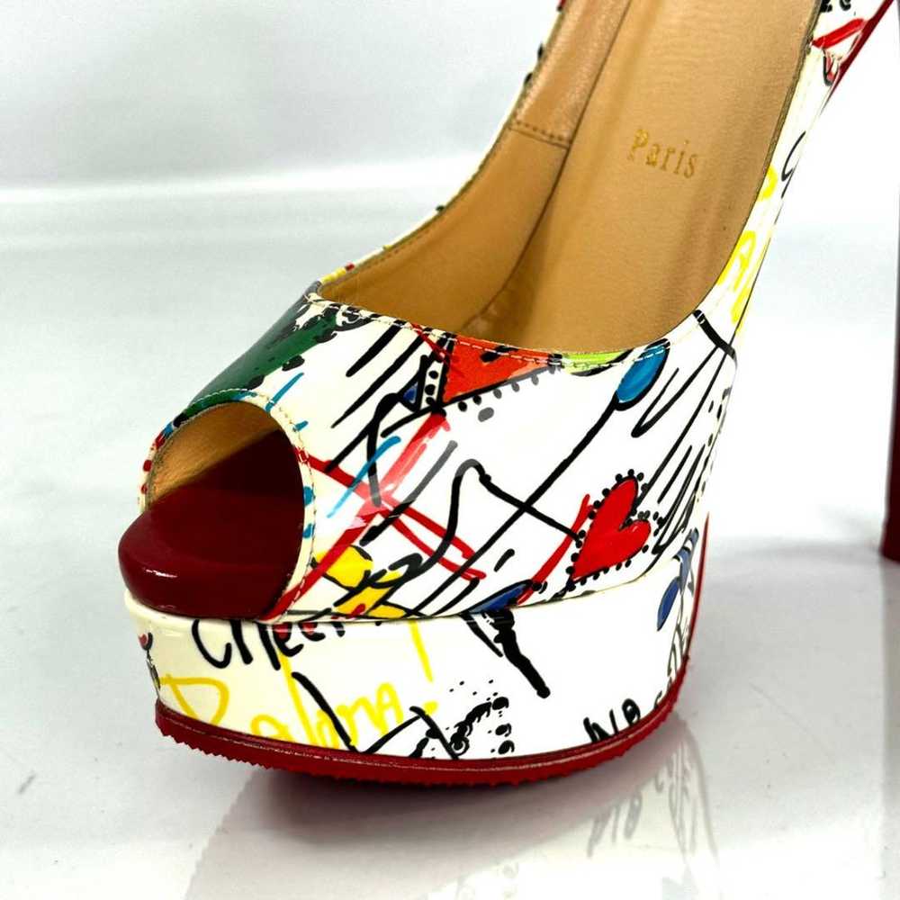 Christian Louboutin Pumps, Pin Heel, Enamel, Mult… - image 6