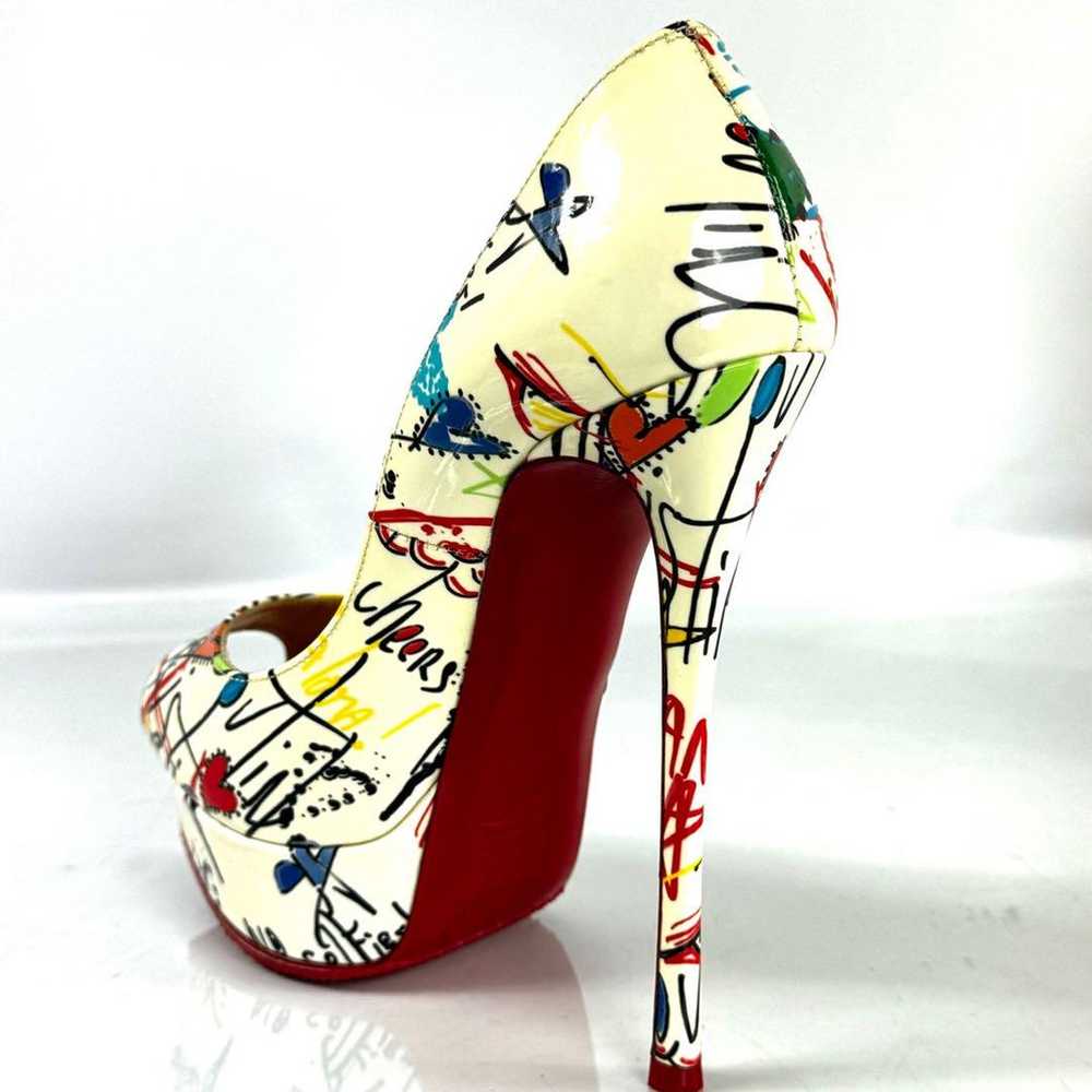 Christian Louboutin Pumps, Pin Heel, Enamel, Mult… - image 7