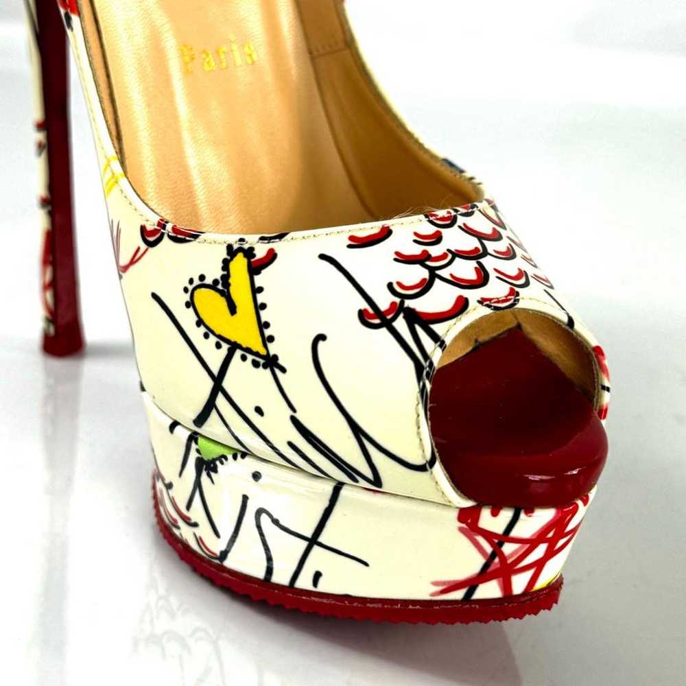 Christian Louboutin Pumps, Pin Heel, Enamel, Mult… - image 9