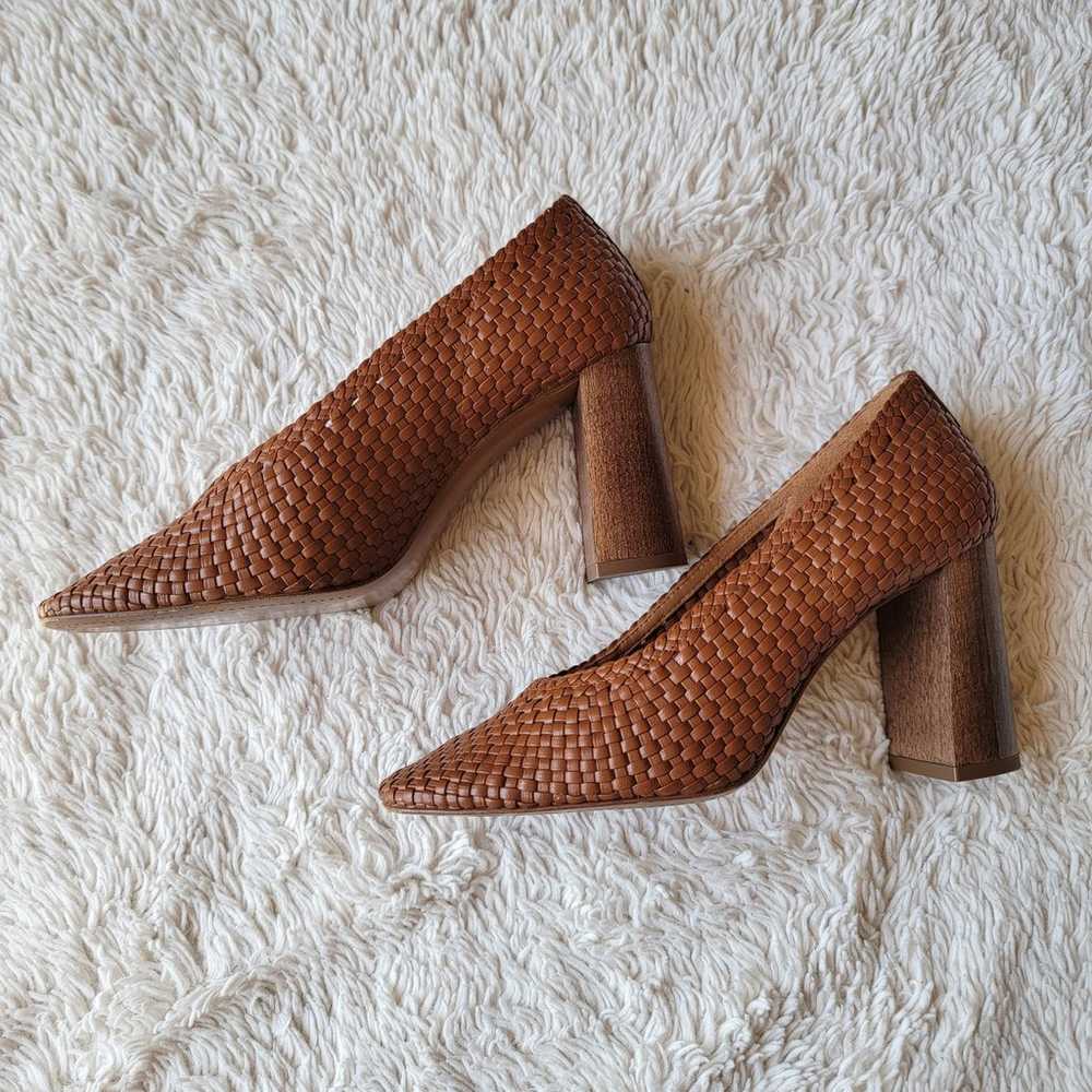 Sezane High Laura Courts Woven Leather Chunky Hee… - image 4