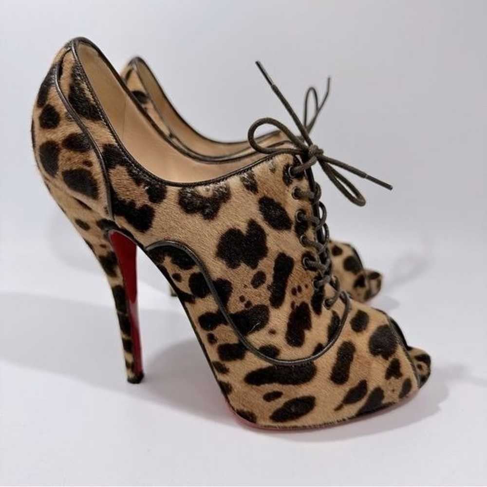 Christian Louboutin Lady Derby Pony Hair Leopard … - image 1