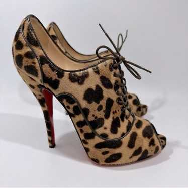 Christian Louboutin Lady Derby Pony Hair Leopard … - image 1