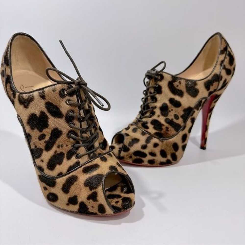 Christian Louboutin Lady Derby Pony Hair Leopard … - image 2