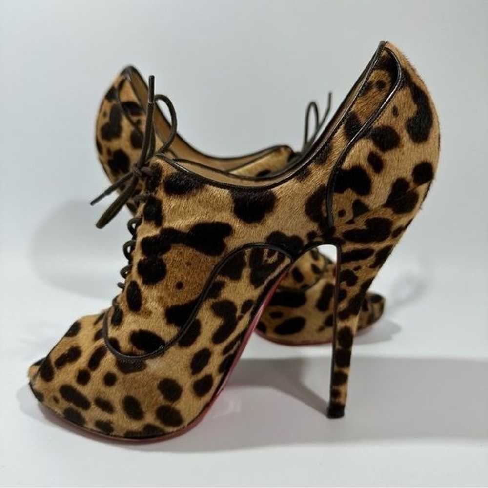 Christian Louboutin Lady Derby Pony Hair Leopard … - image 3