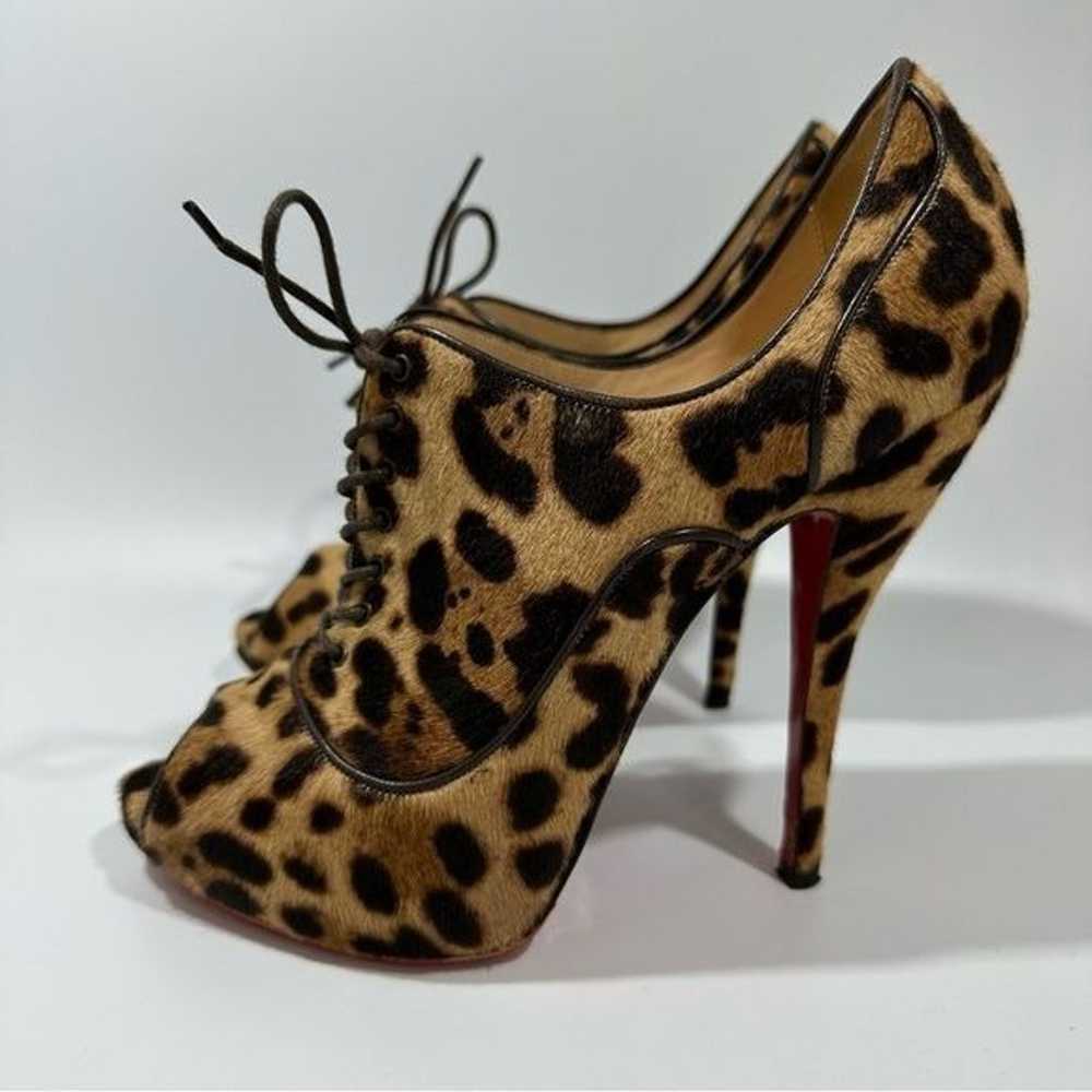 Christian Louboutin Lady Derby Pony Hair Leopard … - image 4