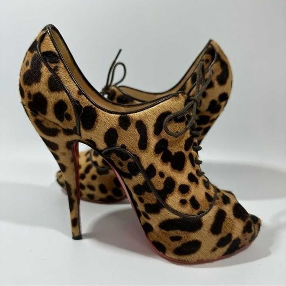 Christian Louboutin Lady Derby Pony Hair Leopard … - image 5