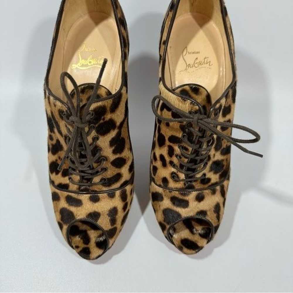 Christian Louboutin Lady Derby Pony Hair Leopard … - image 8