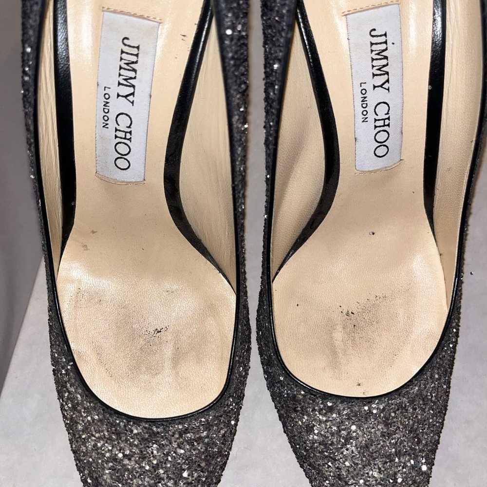 Jimmy Choo Romy Ombre Glitter Heels Size 38 - image 3