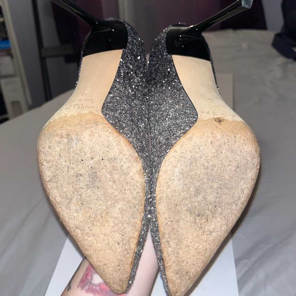 Jimmy Choo Romy Ombre Glitter Heels Size 38 - image 4