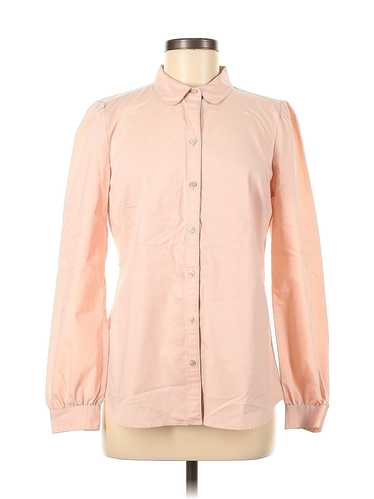 Ann Taylor LOFT Women Pink Long Sleeve Blouse M - image 1