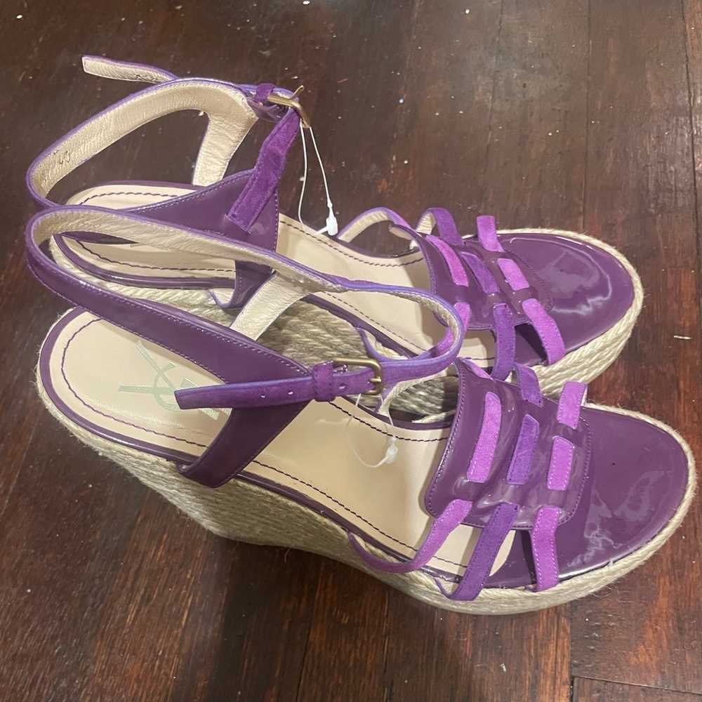 Yves Saint Laurent purple espadrilles size 40 NWOT - image 2