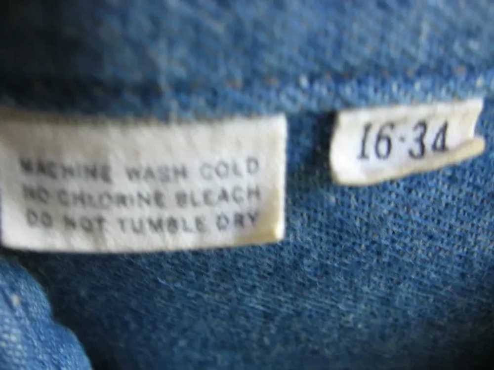 Vintage Blue Denim Western Style Shirt - image 4