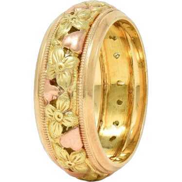 Jabel 14 Karat Yellow Green Rose Gold Orange Bloss