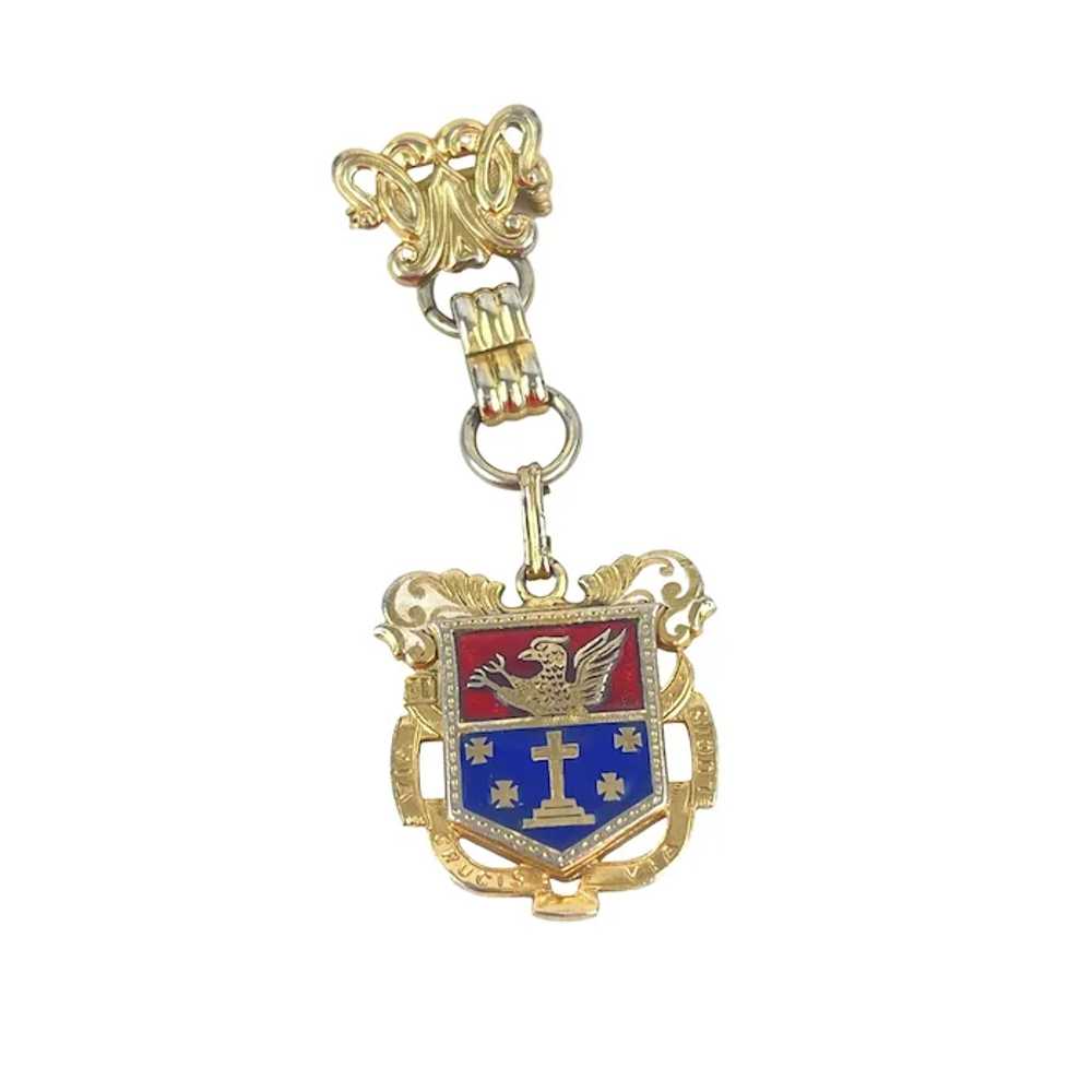 Vintage Via Crucis Via Lucis Red Blue Enamel Gold… - image 2