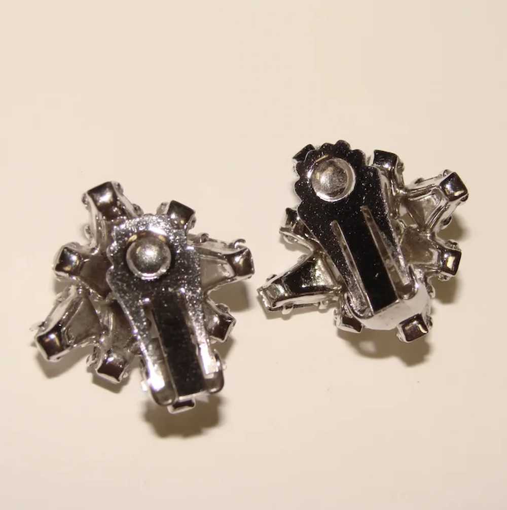 Fabulous GEOMETRIC SHAPES Vintage Rhinestone Clip… - image 2