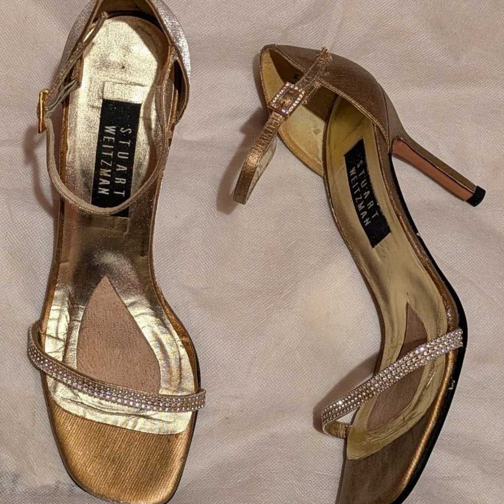 Stuart Weitzman Heels Gold - image 4