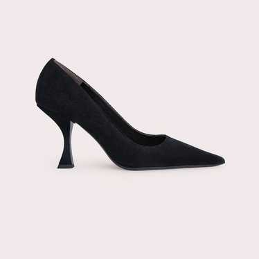 NEW BY FAR black suede Viva pumps