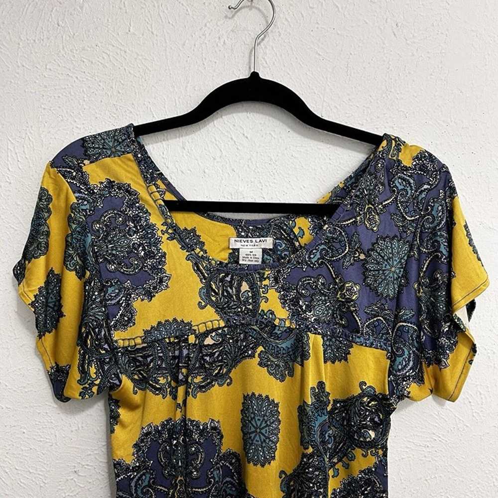 Nieves Lavi Vintage New York Yellow Blue 100% Sil… - image 2