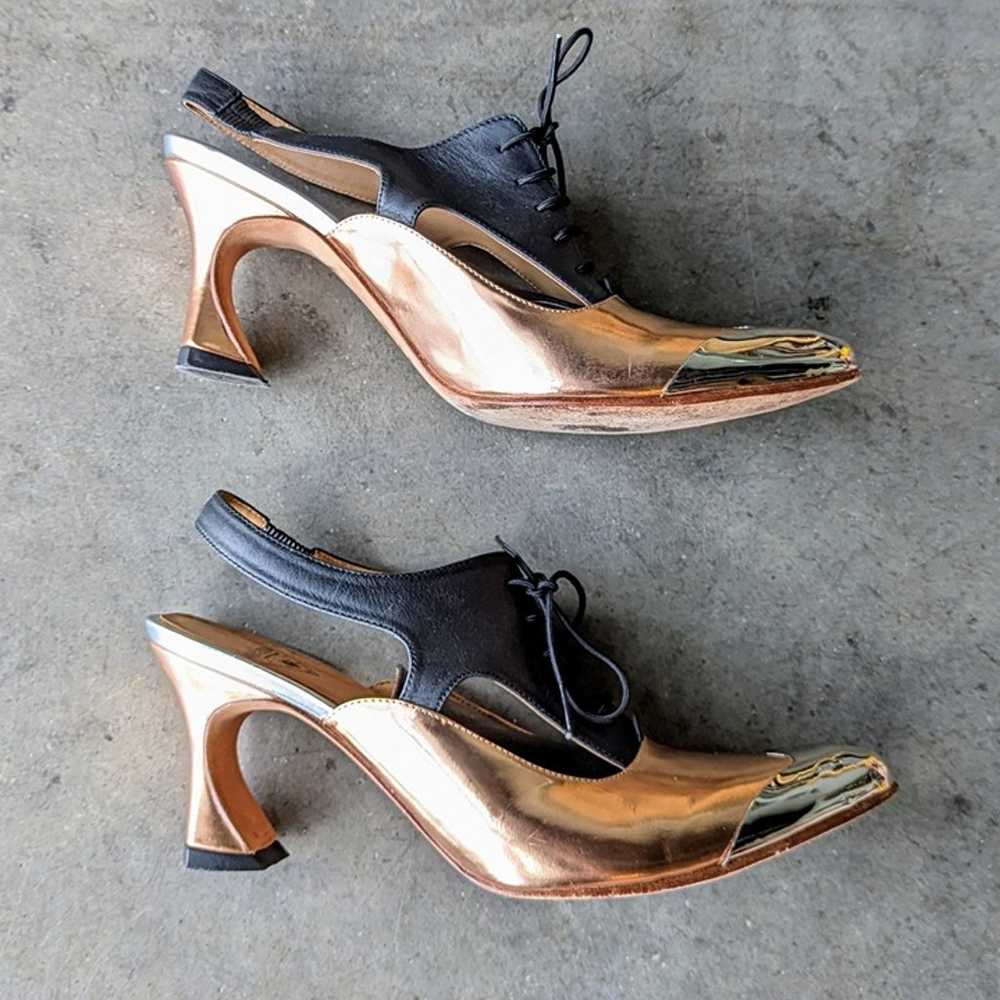 John Fluevog Big Presence Faraday Bronze and Blac… - image 7