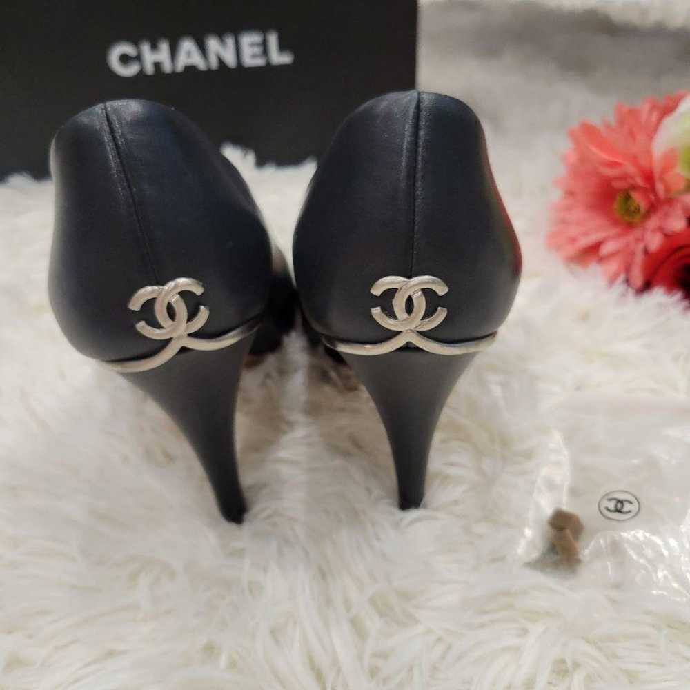 CHANEL Chanel Pumps Coco Mark Open Toe Pumps Sand… - image 1