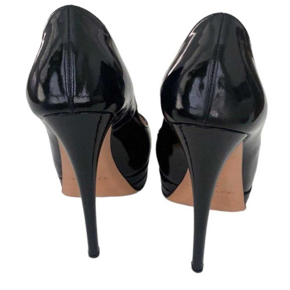 Casadei Black Patent Leather Peep-toe Stiletto Pl… - image 7