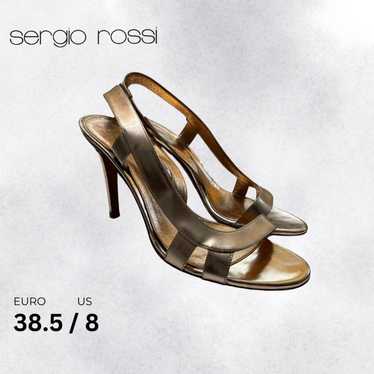 Sergio Rossi Rose Gold Slingback Stiletto Size 8 - image 1