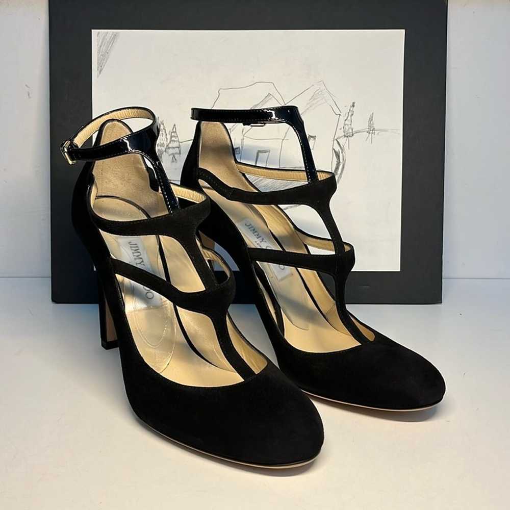 Jimmy Choo Doll 100 Suede & Patent Leather T Stra… - image 3